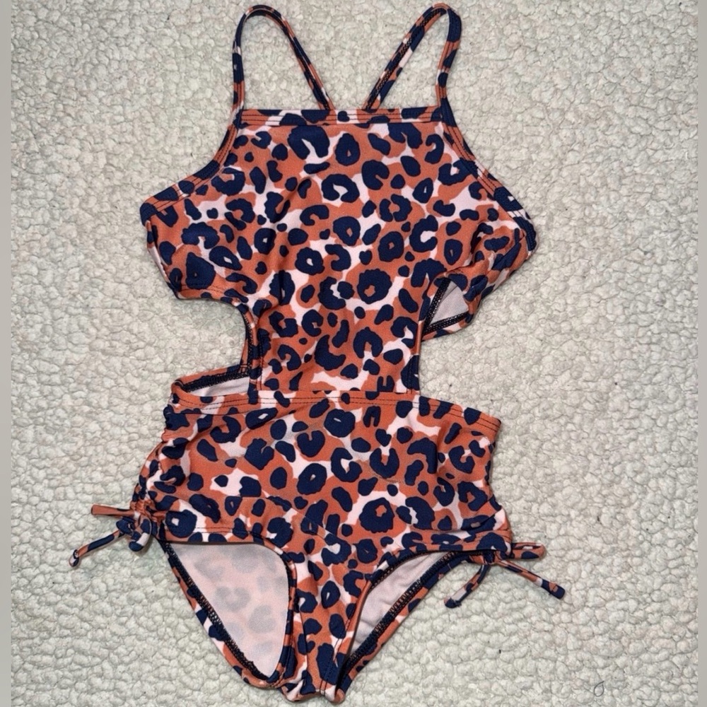 Girls Leopard Print Swimsuit, size 3T